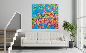 "Islas Edén" Abstract Painting