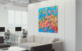 "Islas Edén" Abstract Painting